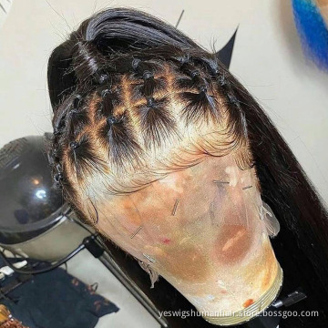 Full Transparent Lace Frontal Wig Raw Mink Brazilian Virgin Human Hair Hd Swiss Lace Front Wig Natural Human Hair Wig Vendor